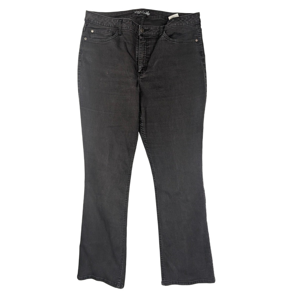 Lee Riders Indigo‎ Stretch Black Denim Wash Tapered Leg Jeans Women's Size 16